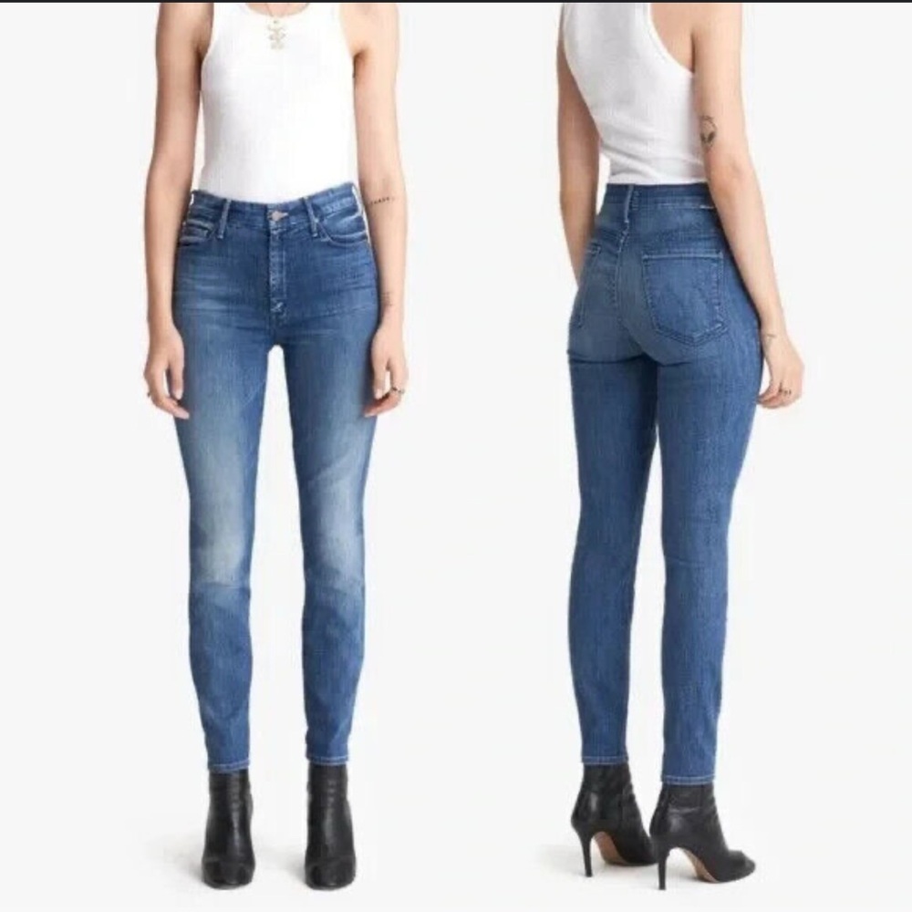 Mother high waisted looker Ankle jeans